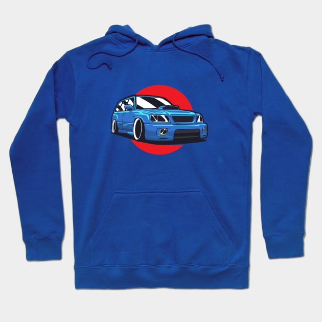 Blue Forester STI JDM Hoodie by KaroCars